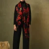 New One Hundred Stars Acer Black Wool Scarf