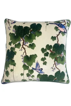 One Hundred Stars Acer Green Velvet Cushion