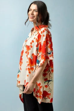 Online One Hundred Stars Acer Red Tunic Top