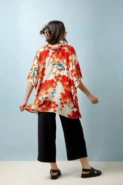 Online One Hundred Stars Acer Red Tunic Top