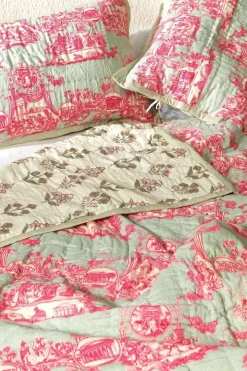 New One Hundred Stars Ancient Column Pink Bedspread