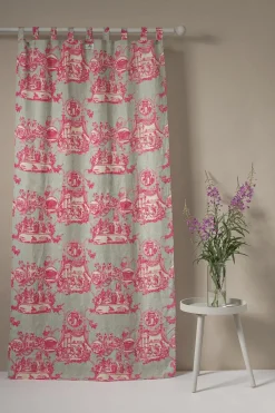 New One Hundred Stars Ancient Column Pink Linen Panel