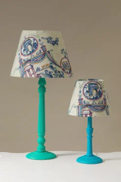 Online One Hundred Stars Ancient Columns Blue 12" Tapered Lampshade