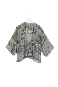 Best One Hundred Stars Ancient Columns Charcoal Kimono