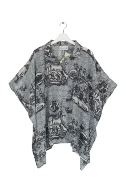 One Hundred Stars Ancient Columns Charcoal Tunic Top