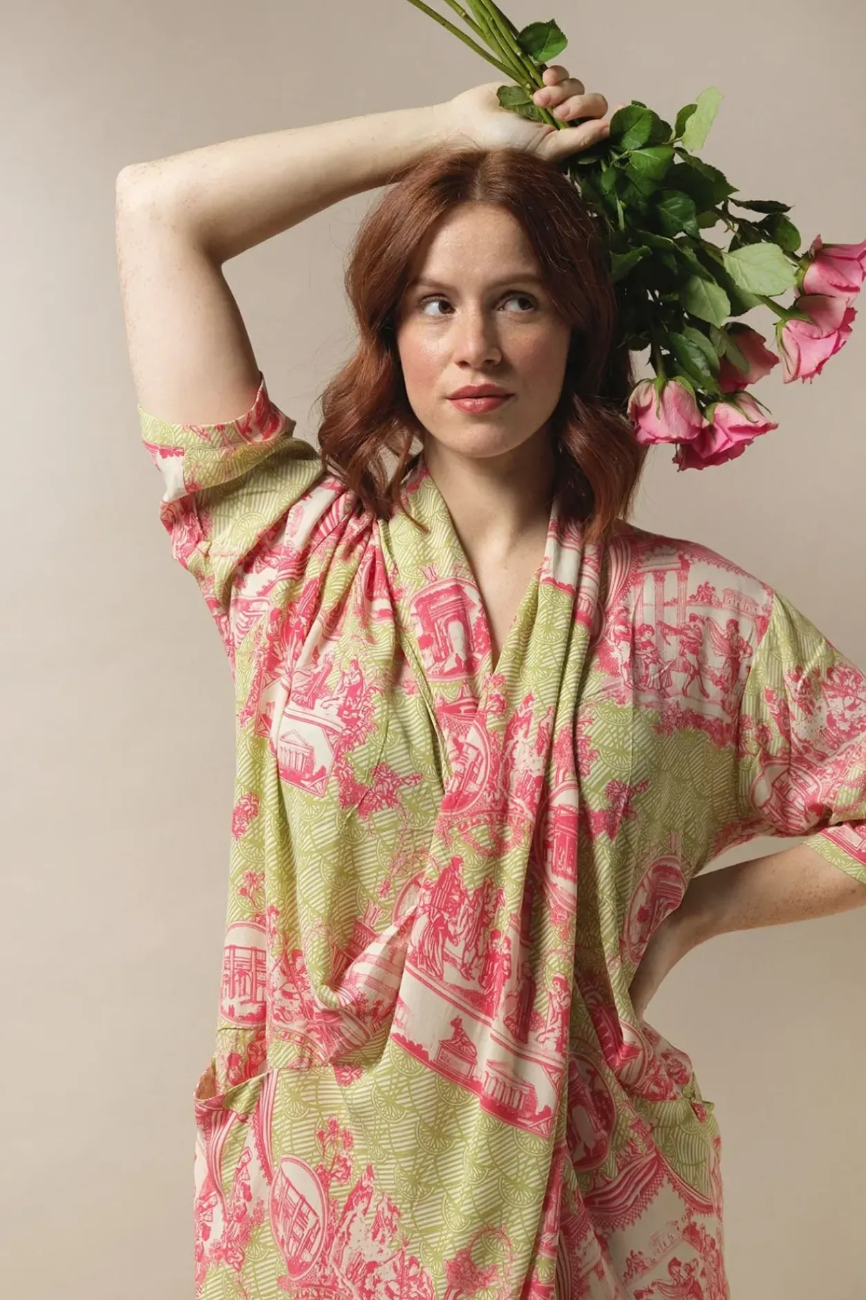 Sale One Hundred Stars Ancient Columns Olive Rachel Dress