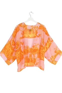 Online One Hundred Stars Ancient Columns Orange Kimono