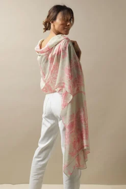 Best One Hundred Stars Ancient Columns Pink Scarf