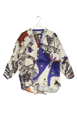 Hot One Hundred Stars Butterflies Cobalt Darcy Shirt