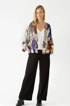 Outlet One Hundred Stars Butterflies Cobalt Kimono