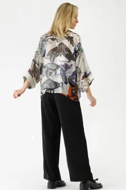 Outlet One Hundred Stars Butterflies Cobalt Kimono