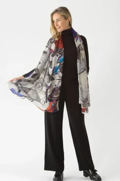 Best One Hundred Stars Butterflies Cobalt Scarf