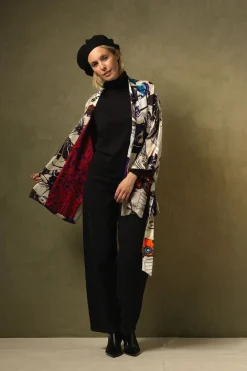 Clearance One Hundred Stars Butterflies Cobalt Wrap Jacket