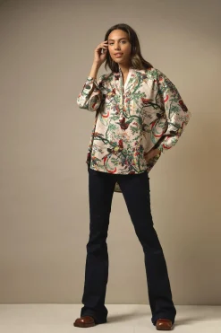 Discount One Hundred Stars Chinoiserie Pink Darcy Shirt
