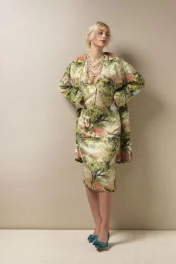 One Hundred Stars Country Toile Velvet Boyfriend Jacket