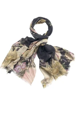 Online One Hundred Stars Daisy Black Wool Scarf