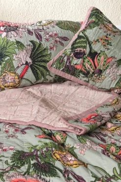 One Hundred Stars Eccentric Blooms Putty Bedspread