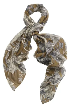 Outlet One Hundred Stars Etched Flower Khaki Kew Scarf
