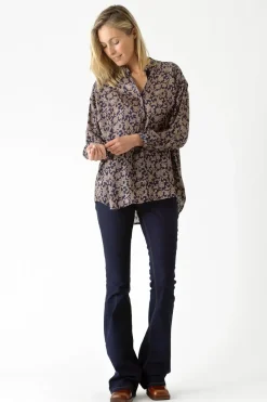 Sale One Hundred Stars Floral Paisley Blue Darcy Shirt