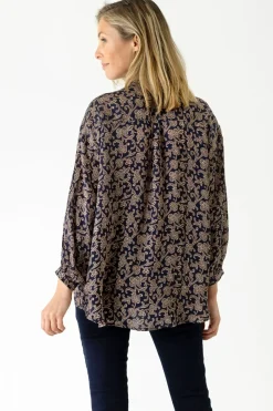 Sale One Hundred Stars Floral Paisley Blue Darcy Shirt