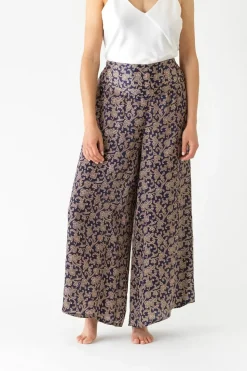 Discount One Hundred Stars Floral Paisley Blue Palazzo Pant