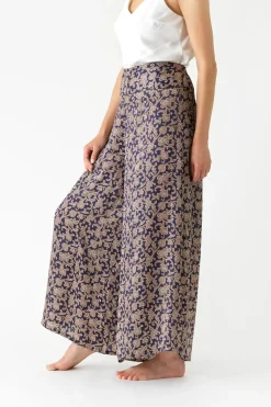 Discount One Hundred Stars Floral Paisley Blue Palazzo Pant