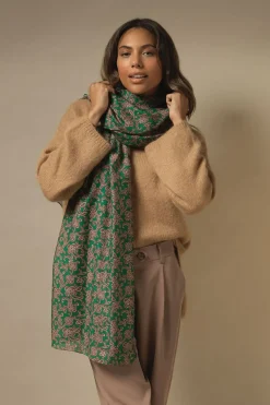 Discount One Hundred Stars Floral Paisley Green Scarf
