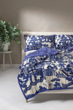 Online One Hundred Stars Giant Willow Blue Bedspread