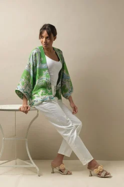 Discount One Hundred Stars Handkerchief Green Kimono