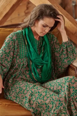 Best One Hundred Stars Indian Heritage Green Necklace Scarf