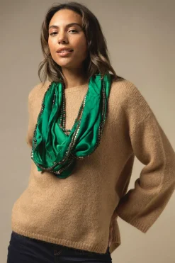 Discount One Hundred Stars Indian Heritage Green Necklace Scarf