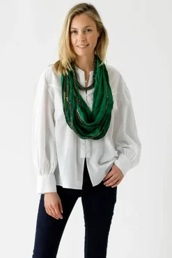 Discount One Hundred Stars Indian Heritage Green Necklace Scarf