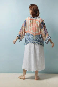 Best One Hundred Stars Indian Summer Blue Kimono