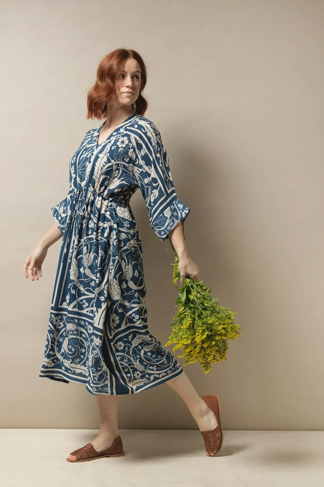 Best One Hundred Stars Jaipur Blue Abbi Dress