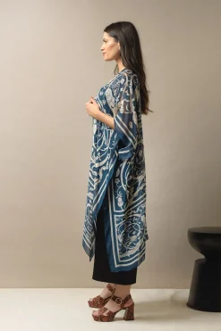 Hot One Hundred Stars Jaipur Blue Throwover