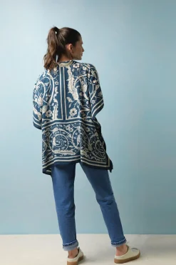 Outlet One Hundred Stars Jaipur Blue Tunic Top