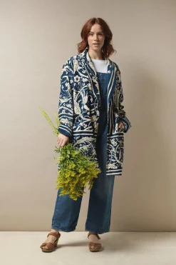 Outlet One Hundred Stars Jaipur Blue Velvet Boyfriend Jacket