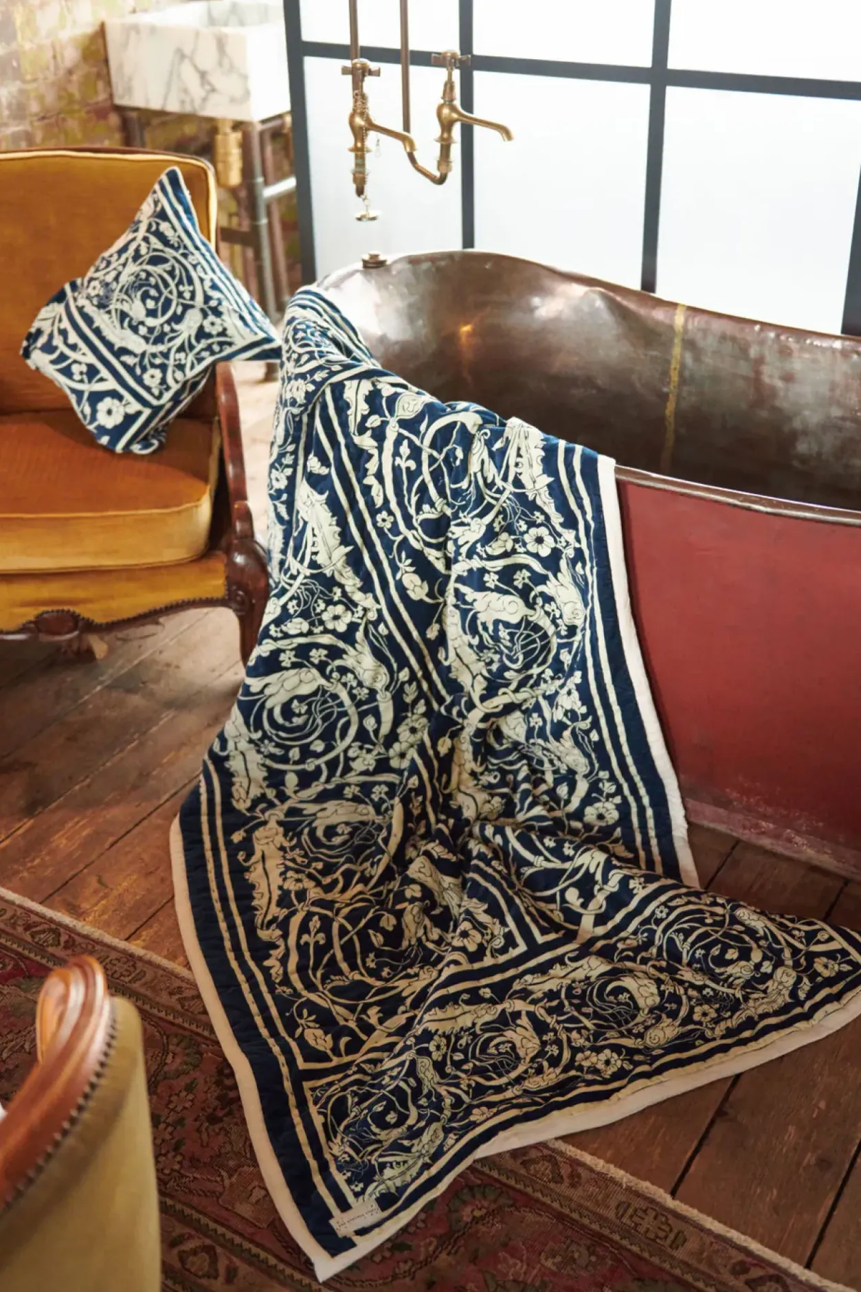Clearance One Hundred Stars Jaipur Blue Velvet Throw