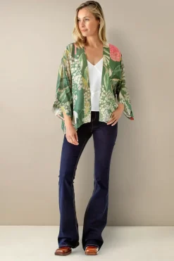 Best One Hundred Stars Kew Elderflower Green Kimono