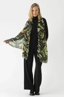 Clearance One Hundred Stars Kew Evergreen Black Scarf