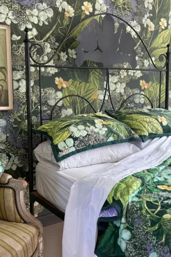 One Hundred Stars Kew Hydrangea Lime Pillow Shams