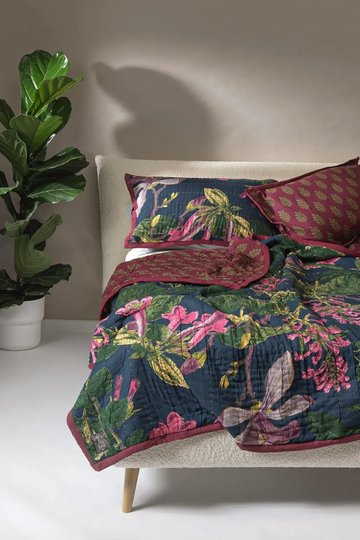 Outlet One Hundred Stars Kew Magnolia Blue Pillow Shams