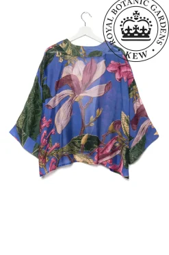 New One Hundred Stars Kew Magnolia Purple Kimono