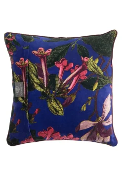 One Hundred Stars Kew Magnolia Purple Velvet Square Cushion