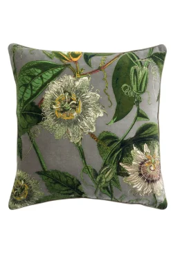 Outlet One Hundred Stars Kew Passion Flower Stone Velvet Square Cushion