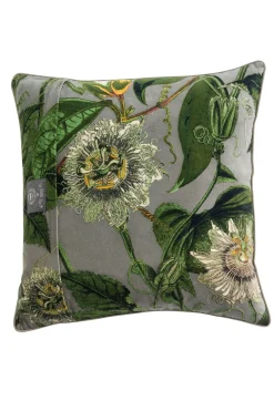 Outlet One Hundred Stars Kew Passion Flower Stone Velvet Square Cushion
