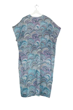 Sale One Hundred Stars Marbled Blue Shift Dress