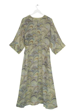 New One Hundred Stars Marbled Green Abbi Dress