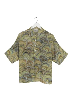 New One Hundred Stars Marbled Green Pippa Top