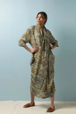 Sale One Hundred Stars Marbled Green Rachel Dress